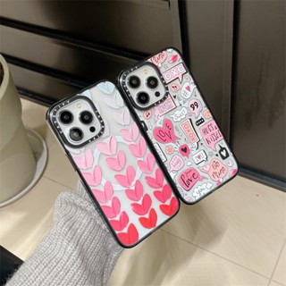 【Sweet Love】casetify เคสป้องกันโทรศัพท์มือถืออะคริลิค ลายตัวอักษร แกะสลัก สําหรับ iPhone 14 Pro MAX 11 12 13 Pro MAX 14 Plus