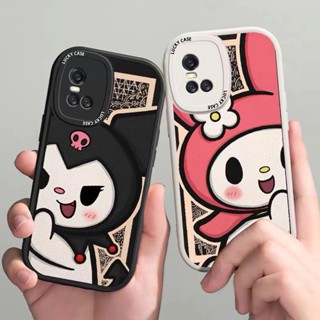 เคสโทรศัพท์มือถือนิ่ม ป้องกันกล้อง ลาย kuromi melody น่ารัก สําหรับ Samsung Galaxy A04 A24 A22 A32 5G A73 M23 M32 M31 S20 FE S21 S22 S23 Plus Ultra