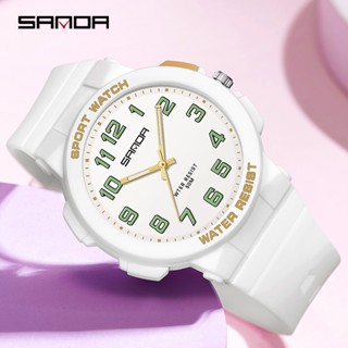 Sanda Youth Trend นาฬิกาข้อมือควอตซ์แฟชั่น สีพื้น หรูหรา สไตล์สปอร์ต SD6123-9