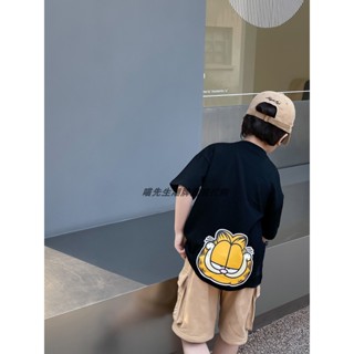 เสื้อยืดแขนสั้น ผ้าฝ้ายแท้ พิมพ์ลาย BAPE สไตล์ญี่ปุ่น แฟชั่นฤดูร้อน สําหรับเด็กผู้ชาย