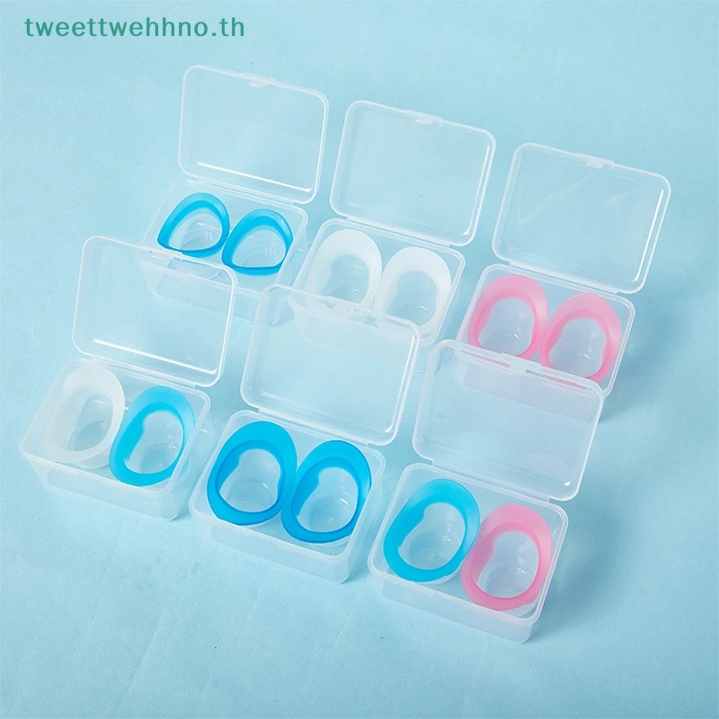 Tweettwehhno ถ้วยซิลิโคนล้างตา แบบนิ่ม ใช้ซ้ําได้ พร้อมกล่อง 2 ชิ้น