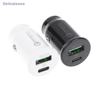 [Delicatesea] Qc3.0 ที่ชาร์จโทรศัพท์มือถือในรถยนต์ แบบชาร์จเร็ว PD 20W USB