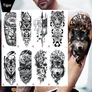 【Magic Tattoo】สติกเกอร์รอยสักชั่วคราว ลายเสือดํา กันน้ํา สําหรับผู้ชาย