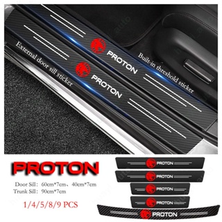 สติกเกอร์คาร์บอนไฟเบอร์ ป้องกันรอยขีดข่วน สําหรับติดขอบประตูรถยนต์ Proton X90 wira Persona X50 Saga vvt Waja X70 Iriz Exora