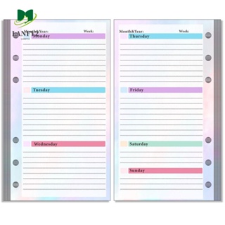 ALANFY A6 Loose Leaf Paper 14/54 Sheets Habit Cultivation Time Management Schedules Organizer Weekly Monthly Planner Inside Paper Refill Inner Pages