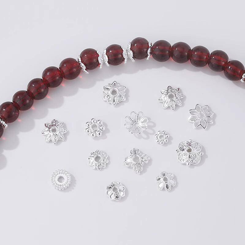 Receptacle หนาชุบเงิน Retention Snowflake Spacer 1 ชิ้นทําด้วยมือ diy