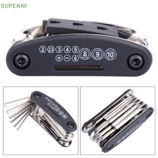 Superaf ชุดเครื่องมือประแจหกเหลี่ยม 15 in 1 สําหรับซ่อมแซมล้อรถจักรยาน