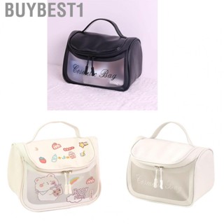 Buybest1 Transparent Makeup Bag Large  Simple Transparent Visible Portable Travel Makeup Bag with Handheld for Travel