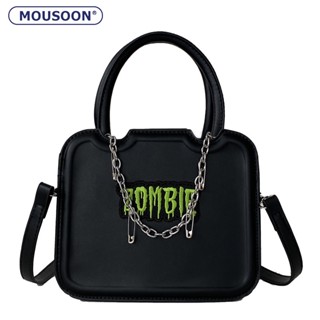 MOUSOON กระเป๋าสะพายข้างผู้หญิง Messenger Bag เวอร์ชั่นเกาหลี Ins Retro คุณภาพสูง Pu Leather Chain กระเป๋าสะพายแบบพกพา