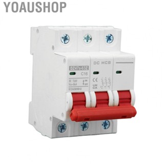 Yoaushop 3P DC Circuit Breaker 6000A Breaking  Mini Safe Circuit Breaker 16A 750V