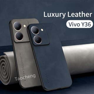 เคสโทรศัพท์หนังแกะ TPU ซิลิโคนนิ่ม กันกระแทก ปิดด้านหลัง แฟชั่น สําหรับ Vivo y78 y78 Y36 Y27 Y 27 VivoY78 VivoY36 4G 5G 2023