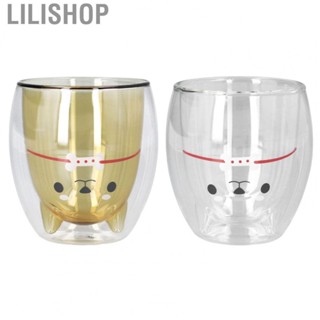 Lilishop Cartoon Double Layer Mug  280ml Cartoon Double Wall Mug Insulated Durable  for Office