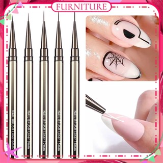 ♕Nail Art Wire Drawing Functional Pen Ultra-Fine Pulling Metal Rod Hook Edge Painting Flower Cable Phototherapy Brush Manicure Tool For Nail Shop FURNITURE