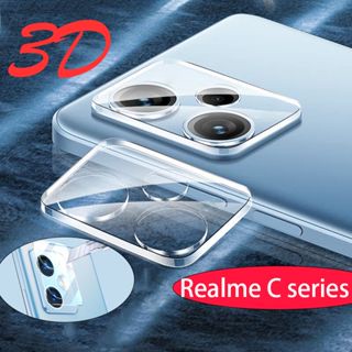 ฟิล์มกระจกนิรภัยกันรอยหน้าจอกล้อง 3D แบบใส HD สําหรับ Realme C53 NFC C55 C33 C35 C15 real me