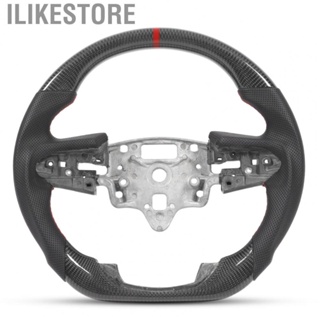 Ilikestore Carbon Fiber Steering Wheel Perforated Leather Red Stitching Replacement for GMC Sierra 1500 2500HD 3500HD 2020-2022