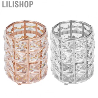 Lilishop Makeup Brush Organizer Elegant Style Crystal Metal Makeup Brush Holder for Jewelry for Pencil for Brush