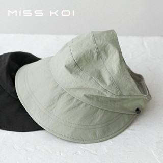 Misskoi [พร้อมส่ง] หมวกกันแดด ระบายอากาศ น้ําหนักเบา เข้ากับทุกการแต่งกาย แฟชั่นฤดูร้อน สไตล์เกาหลี สําหรับผู้หญิง