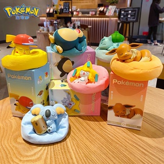 ของแท้ โมเดลตุ๊กตา Pokemon Nap Time Blind Box Pikachu แฮนด์เมด ของเล่นสําหรับเด็ก