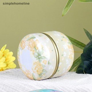 [simplehomeline] ใหม่ กระปุกโลหะ ทรงกลม พร้อมฝาปิด สําหรับใส่ขนมหวาน ชา 1 ชิ้น