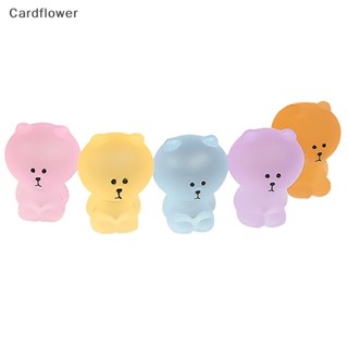 &lt;Cardflower&gt; ตุ๊กตาหมีบราวน์ เรืองแสง ขนาดเล็ก สีแคนดี้ สําหรับตกแต่งบ้านตุ๊กตา 2 ชิ้น