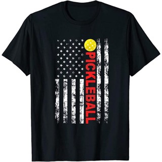 เสื้อยืด พิมพ์ลาย Pickleball Day Pickleball Player Pickleball Lover Us Flag 4Th Of July Undertale สําหรับผู้ชาย