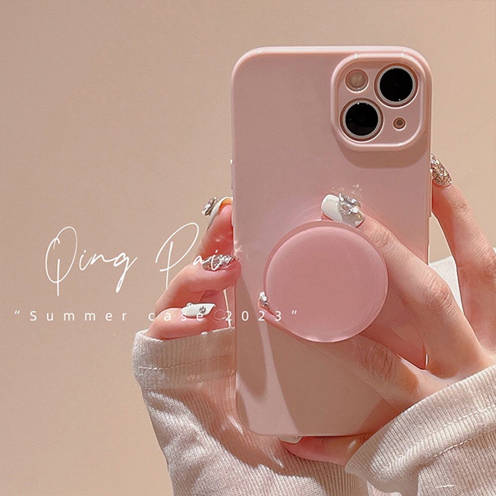 Simple Macaron สีรอบโทรศัพท์ Grips เคสโทรศัพท์สําหรับ IPhone 11 16 15 14 12 13 Pro Max 16 PLUS Glossy Dirt ทนนุ่มโทรศัพท์ปกหลัง ราคา ถูกที่สุด ดีลบีเคเค แกลเลอรีภาพที่ 7