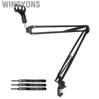 Windyons Microphone Desk Stand  360 Degree Rotation Positioning Accuracy Metal Mic Boom Arm Stand  for Publicity Room for  Recording for Online Chat