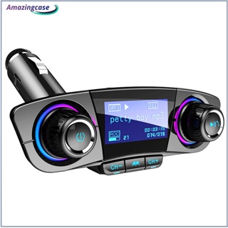 Amaz Bt06 เครื่องเล่น Mp3 เครื่องส่งสัญญาณ Fm บลูทูธ แฮนด์ฟรี ที่ชาร์จ Usb คู่ สําหรับรถยนต์