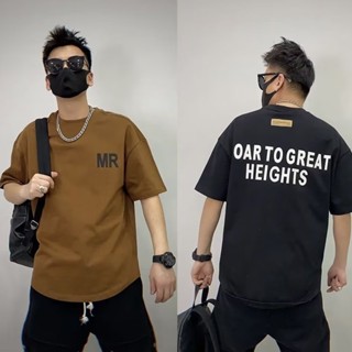 เสื้อยืดแขนสั้นลําลอง แบบครึ่งแขน แฟชั่นฤดูร้อน สไตล์สตรีท สําหรับผู้ชาย 2023