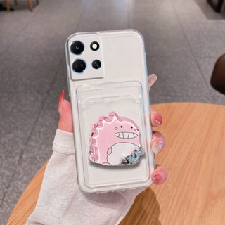 ใหม่ เคสโทรศัพท์มือถือ ซิลิโคนนิ่ม TPU ใส ลายการ์ตูนยูนิคอร์น พร้อมที่ตั้งวาง และช่องใส่บัตร สําหรับ INFINIX NOTE 30 4G X6833B 30 5G X6711 30 Pro 30i 4G 2023 INFINIX Note30i NOTE30