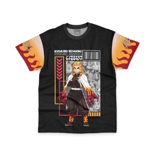 เสื้อยืด พิมพ์ลาย Kyojuro Rengoku Demon Slayer แฟชั่นสตรีท