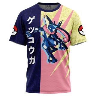 เสื้อยืด พิมพ์ลายโปเกม่อน Greninja Attack