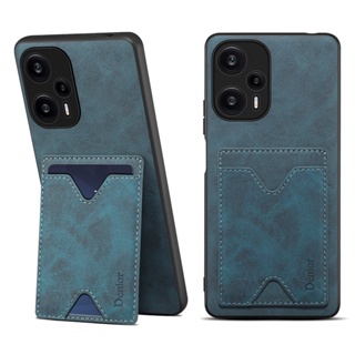 เคสโทรศัพท์หนังนิ่ม กันกระแทก พร้อมช่องใส่บัตร สําหรับ Xiaomi 13 Ultra POCO F5 Mi 13 Redmi Note12