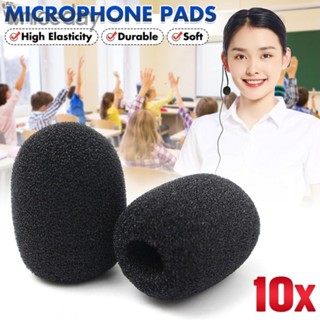 #NICEDAY-Headset Microphone Pads Replacement Windscreen 10 Pcs Black Filter Sponge