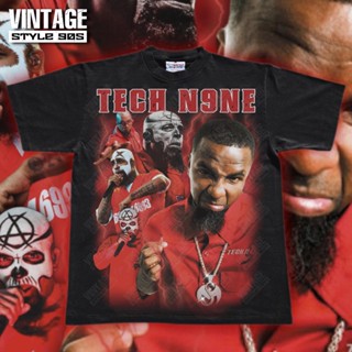 เสื้อยืดผ้าฝ้ายพิมพ์ประณีตยอดนิยม Rapper Tech N9ne