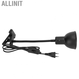 Allinit Reptile Heat Lamp  Sun Fixing EU Plug 220V with Adjustable Clamp Holder for Lizards Turtles