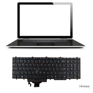 Iwo คีย์บอร์ดภาษาอังกฤษ มีไฟแบ็คไลท์ US สําหรับ Dell Latitude E5550 E5570 E5580