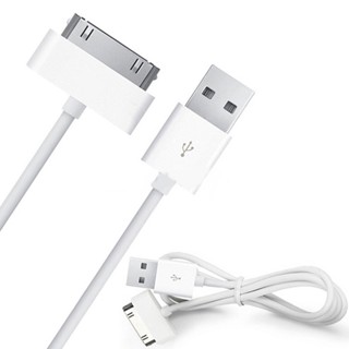 อะแดปเตอร์สายชาร์จ USB 30 Pin สําหรับ iPhone 4 S 4s 3G 3GS iPad 1 2 3 iPod Nano Touch