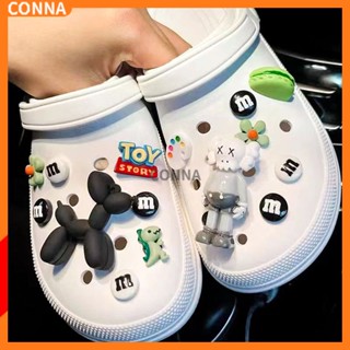 แผ่นยาง PVC ใส แบบนิ่ม รูปหมี สําหรับตกแต่งรองเท้า Crocs DIY