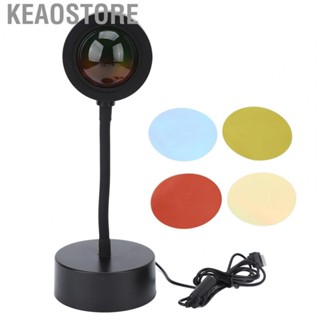 Keaostore Sunset Lamp Night Light Projector   Color Changing 360 Degree Adjustable Hose ABS for Women Home