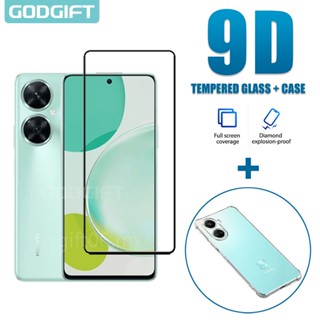 Godgift 2 in 1 ฟิล์มกระจกนิรภัยกันรอยหน้าจอ พร้อมเคสซิลิโคน กันกระแทก สําหรับ Huawei Nova 11i 11 10 9 8 Pro SE Ultra 8i Y90