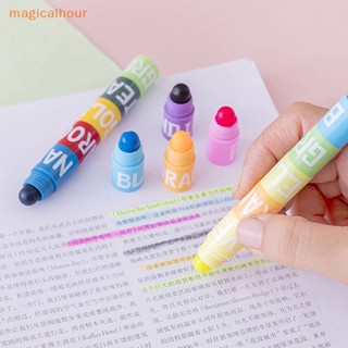 Magicalhour^^ ปากกามาร์กเกอร์เจล ไฮไลท์ 6 สี สไตล์วินเทจ