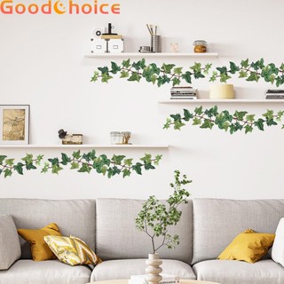 【Good】Wall Sticker 14*112cm Bedroom DIY Decoration Decorative Green Vine Leaves【Ready Stock】