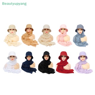 [Beautyupyang] หมวกฮิญาบ ผ้าชีฟอง สีพื้น แฟชั่นมุสลิม สําหรับผู้หญิง