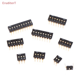 [EruditerT] สวิตช์จุ่ม SMT SMD 2.54 มม. แถว 2 แถว 2 ขา 1 ตําแหน่ง 4 ขา 2 ตําแหน่ง 6 ขา 3 ตําแหน่ง 8 ขา 4 ตําแหน่ง 10 ขา 5 ตําแหน่ง 12 ขา 6 ตําแหน่ง 10 ชิ้น 14