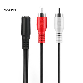 Turbobo DOONJIEY สายเคเบิลอะแดปเตอร์แปลงเสียงสเตอริโอ 3.5 มม. ตัวเมีย เป็น 2RCA ตัวผู้