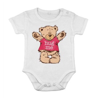 Babygrow hug me ชุดบอดี้สูท รอมเปอร์ ลายตุ๊กตาหมี สําหรับเด็กทารกแรกเกิด MO0R