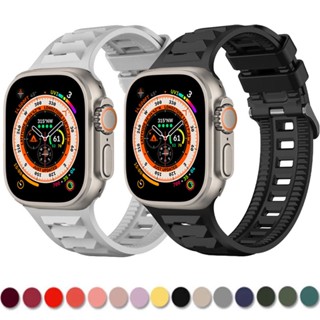 สายนาฬิกาข้อมือซิลิโคน แบบนิ่ม สําหรับ Apple Watch Band Ultra 49 มม. 44 มม. 45 มม. 42 มม. 41 มม. 40 มม. 38 มม. iwatch Serise 8 7 6 5