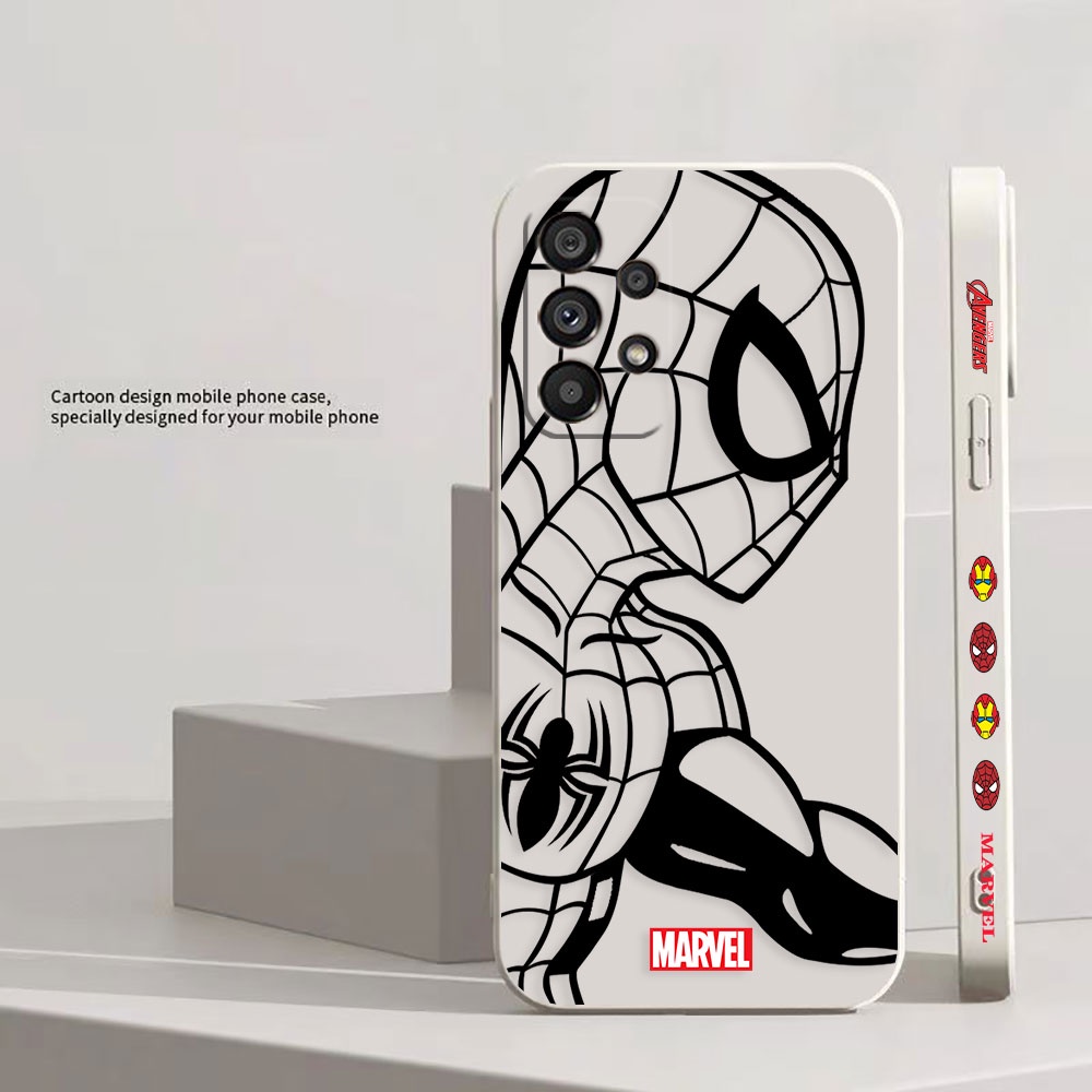 เคสโทรศัพท์มือถือ พิมพ์ลายไอรอนแมน สไปเดอร์แมน มีลายด้านข้าง สําหรับ Samsung Galaxy A90 A80 A73 A72 A71 A70 A60 A54 A53 A52 A51 A50 A30 S A42 A40 A34 A33 A32 A32 A31 A30 A24 A23 5G - รูปที่ 6