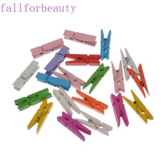 FALLFORBEAUTY ไม้หนีบผ้า กระดาษธรรมชาติ ขนาดเล็ก สีแคนดี้ สําหรับตกแต่ง